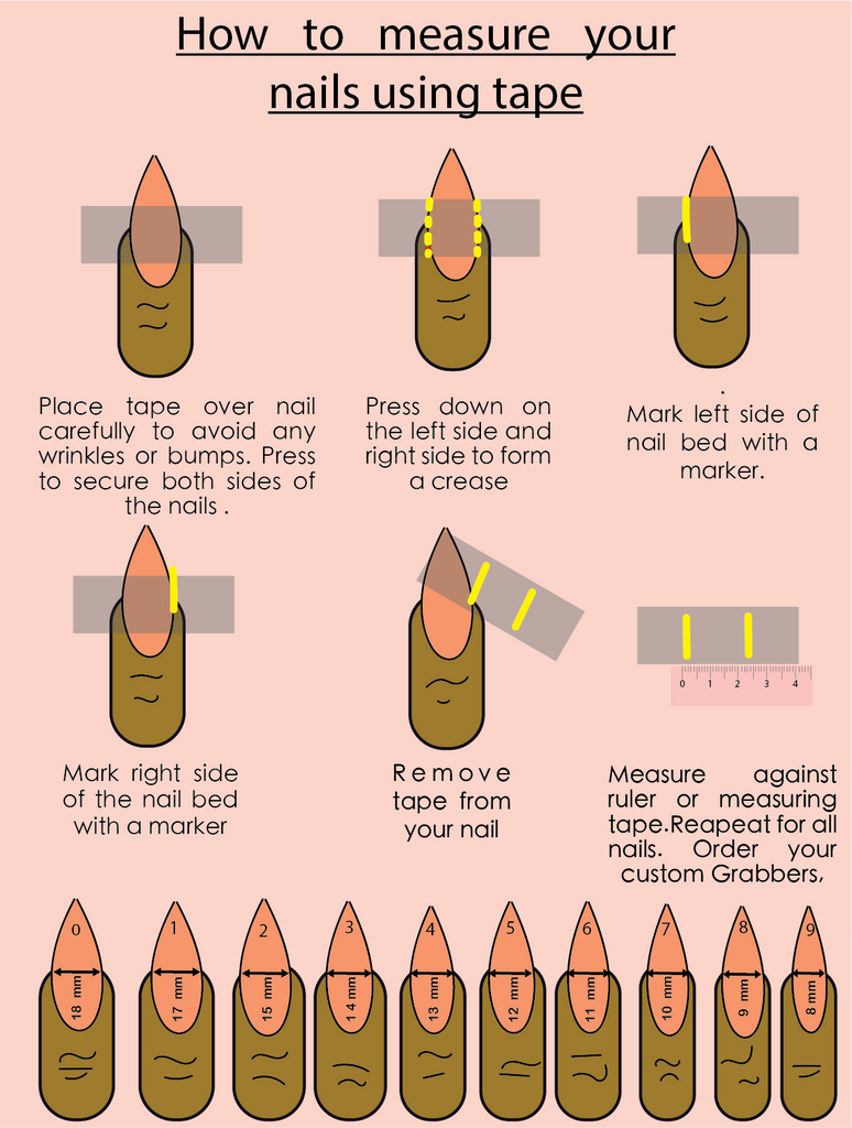How to measure your nails